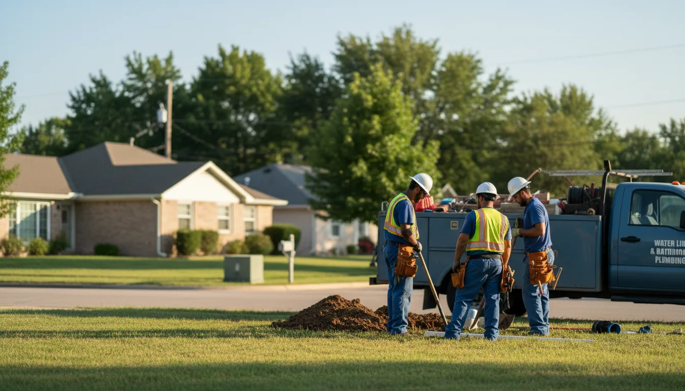 Residential water line and bathroom plumbing service in Portland, ND